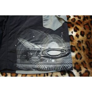 Oakley Software Vintage Swim Trunks Grey and Black Y2K Faded Rare Gorpcore 34